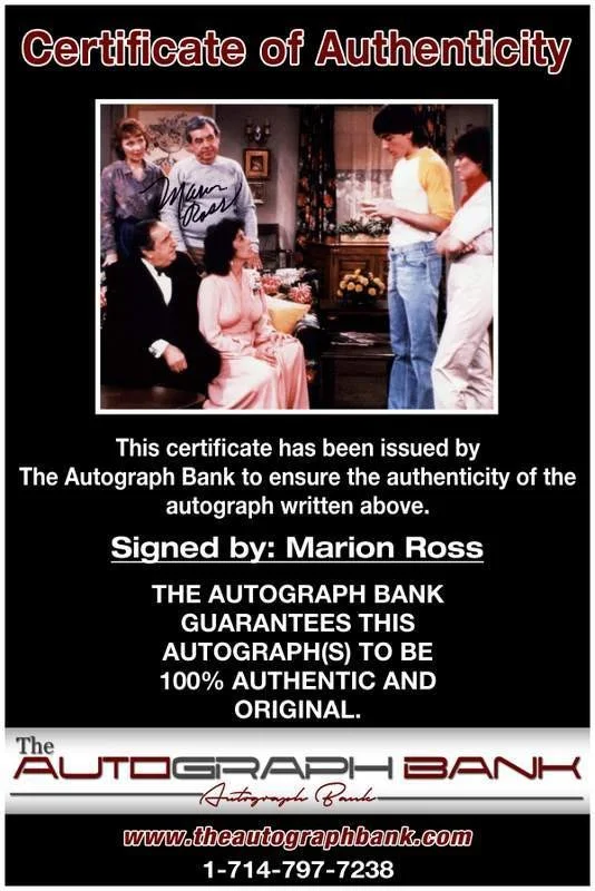 Marion Ross — Marion Ross authentic signed celebrity 8x10 photo W/Cert Autographed B00011, изображение 2