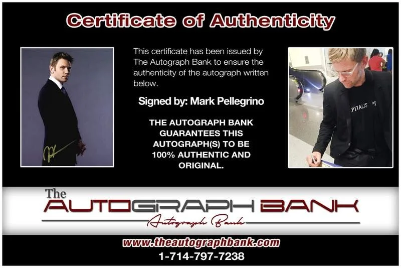 Mark Pellegrino — Mark Pellegrino authentic signed celebrity 8x10 W/Cert Autographed A0003, изображение 2