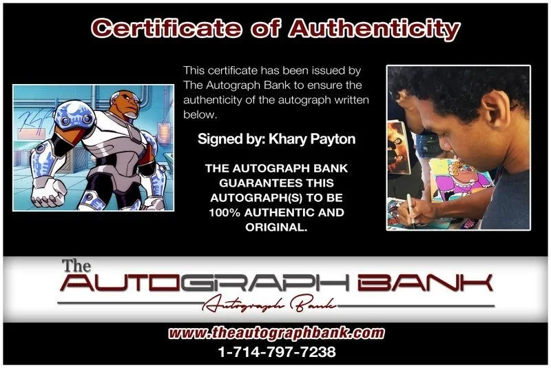 Khary Payton — Khary Payton authentic signed celebrity 8x10 photo W/Cert Autographed C6, изображение 2