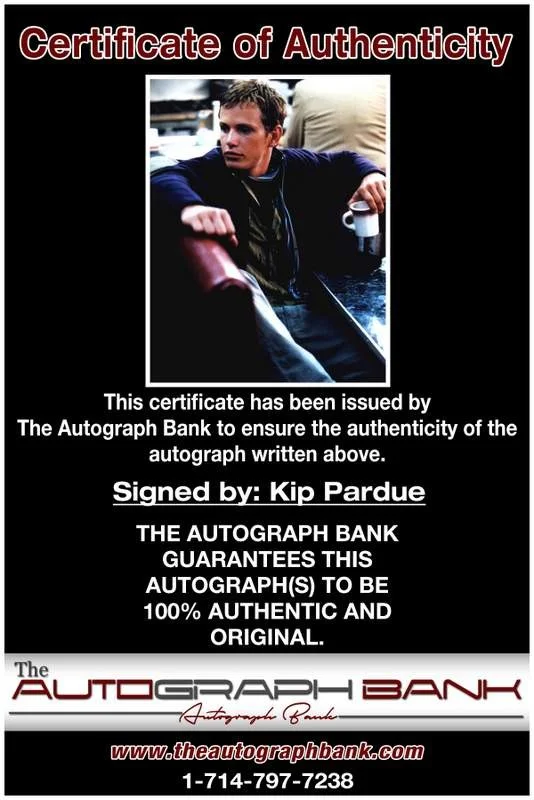 Kip Pardue — Kip Pardue authentic signed celebrity 8x10 W/Certificate Autographed (A0001), image 2
