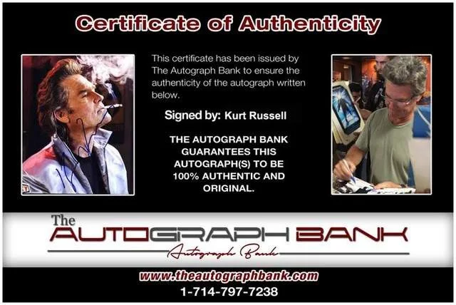Kurt Russell — Kurt Russell authentic signed celebrity 8x10 photo W/Cert Autographed (B0249), изображение 2
