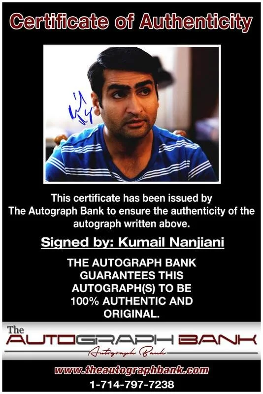 Kumail Nanjiani — Kumail Nanjiani authentic signed celebrity 8x10 W/Cert Autographed A0001, image 2