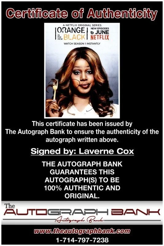 Laverne Cox — Laverne Cox authentic signed celebrity 8x10 photo W/Cert Autographed C3, изображение 2
