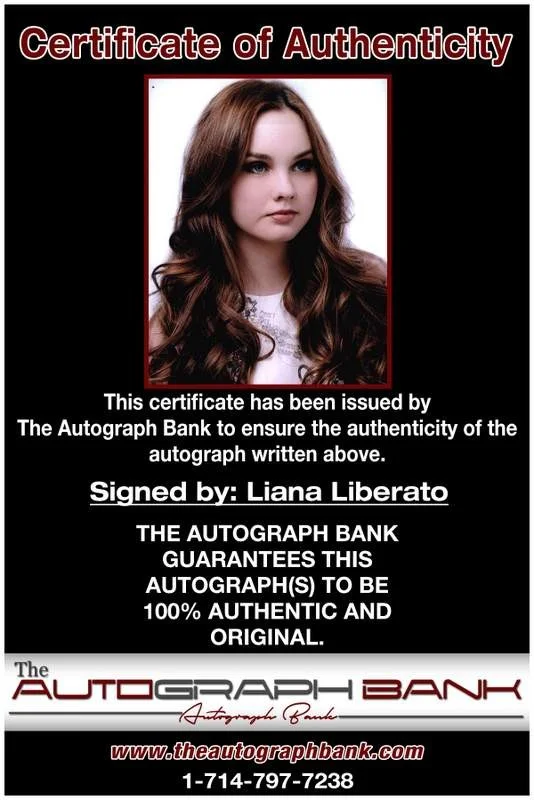 Liana Liberato — Liana Liberato authentic signed celebrity 8x10 photo W/Cert Autographed A0013, image 2