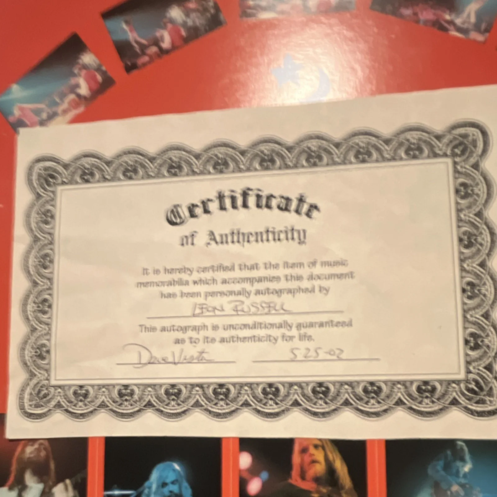 Leon Russell Leon Live SIGNED Authenticated WITH CERTIFICATE LPShelter STCO-8917, image 2