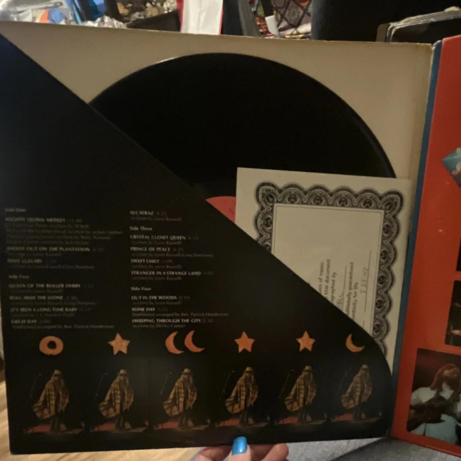 Leon Russell Leon Live SIGNED Authenticated WITH CERTIFICATE LPShelter STCO-8917, image 3