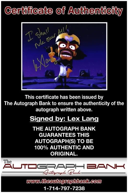 Lex Lang — Lex Lang authentic signed celebrity 8x10 photo W/Certificate Autographed (A0002), изображение 2