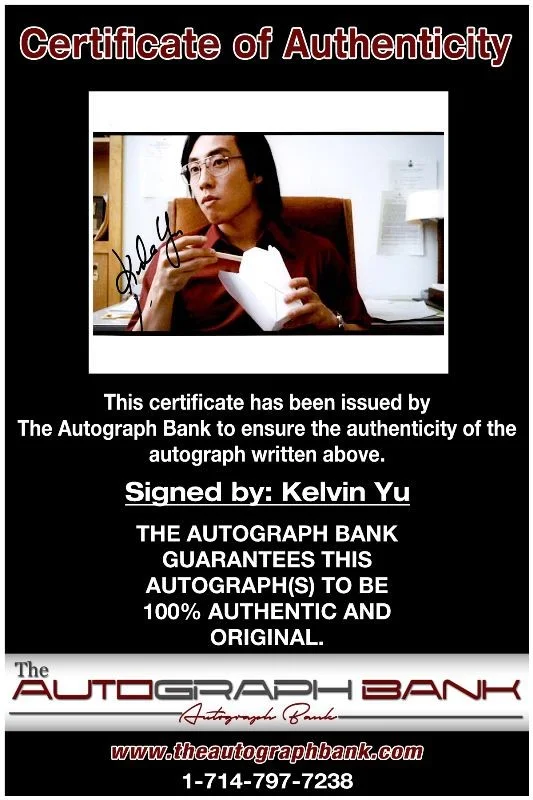 Kelvin Yu — Kelvin Yu authentic signed celebrity 8x10 photo W/Cert Autographed 125c1, изображение 2