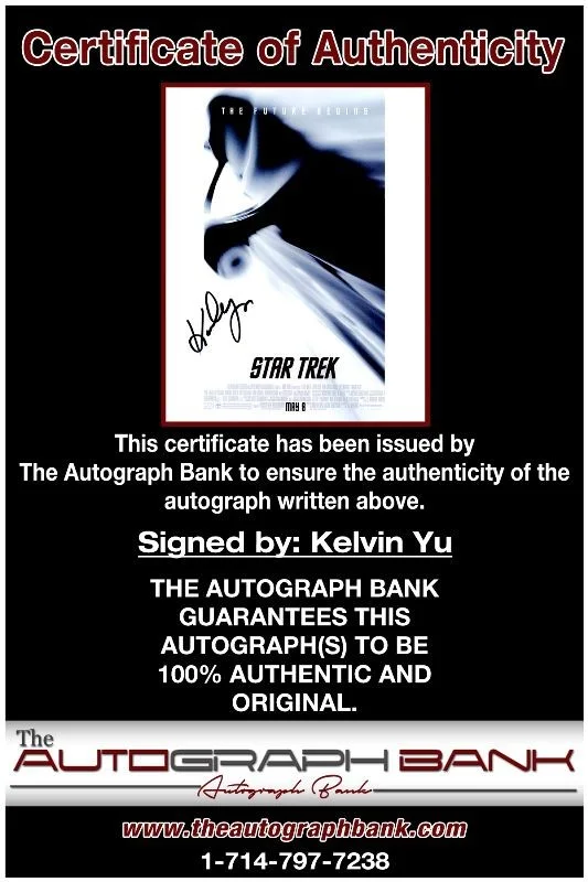 Kelvin Yu — Kelvin Yu authentic signed celebrity 8x10 photo W/Cert Autographed 125g1, image 2