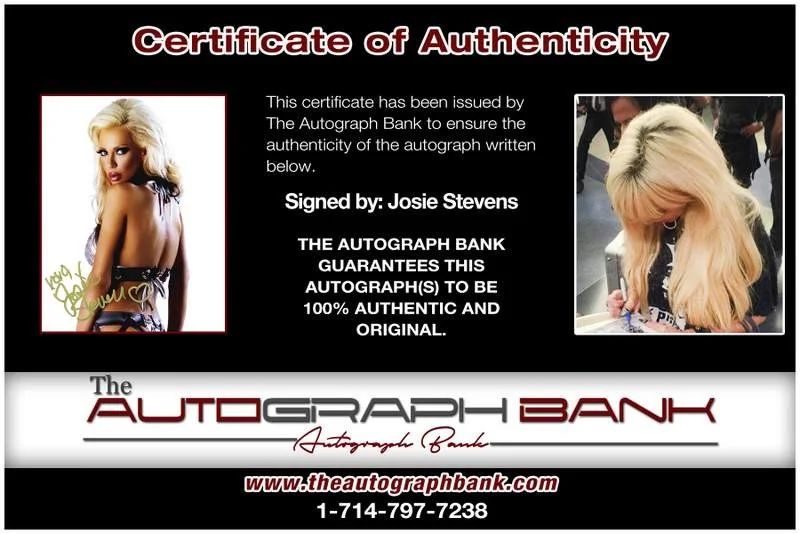 Josie Stevens — Josie Stevens authentic signed model 8x10 photo W/Cert Autographed A0018, image 2