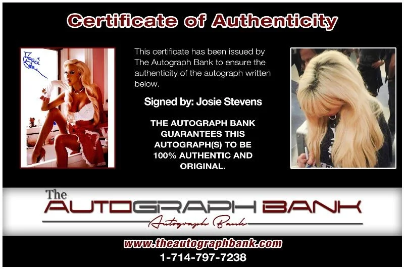 Josie Stevens — Josie Stevens authentic signed celebrity 8x10 photo W/Cert Autographed 2616e, изображение 2