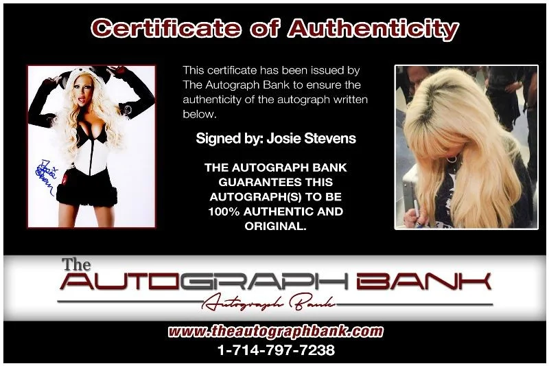 Josie Stevens — Josie Stevens authentic signed celebrity 8x10 photo W/Cert Autographed 2616v, изображение 2