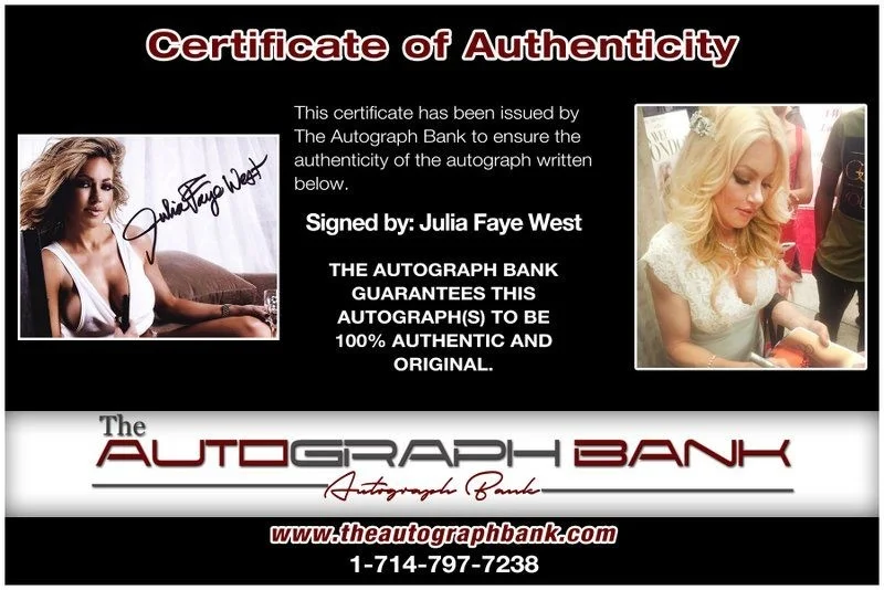 Julia Faye West — Julia Faye West authentic signed celebrity 8x10 photo W/Cert Autographed D1, image 2