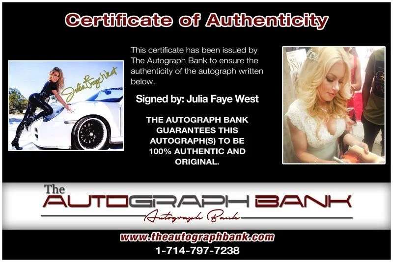 Julia Faye West — Julia Faye West authentic signed celebrity 8x10 photo W/Cert Autographed D18, image 2
