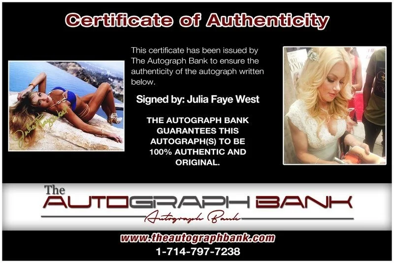 Julia Faye West — Julia Faye West authentic signed celebrity 8x10 photo W/Cert Autographed D3, изображение 2