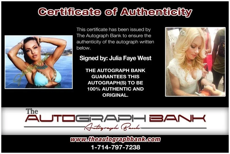 Julia Faye West — Julia Faye West authentic signed celebrity 8x10 photo W/Cert Autographed D16, image 2