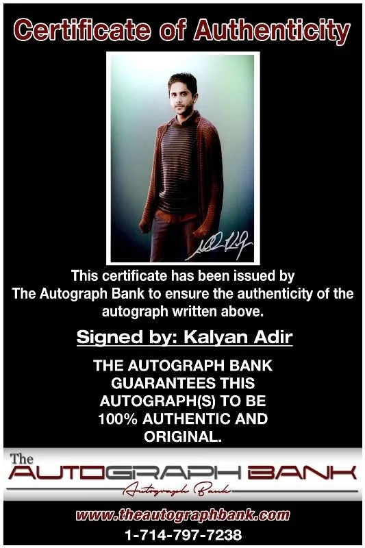Adhir Kalyan — Adhir Kalyan authentic signed celebrity 8x10 photo W/Cert Autographed 125c1, изображение 2