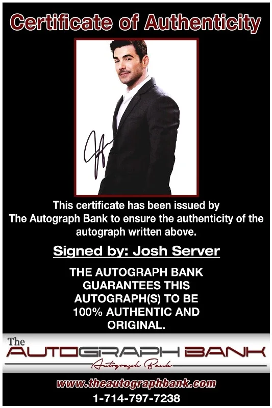 Josh Server — Josh Server authentic signed celebrity 8x10 photo W/Cert Autographed 51816f1, image 2