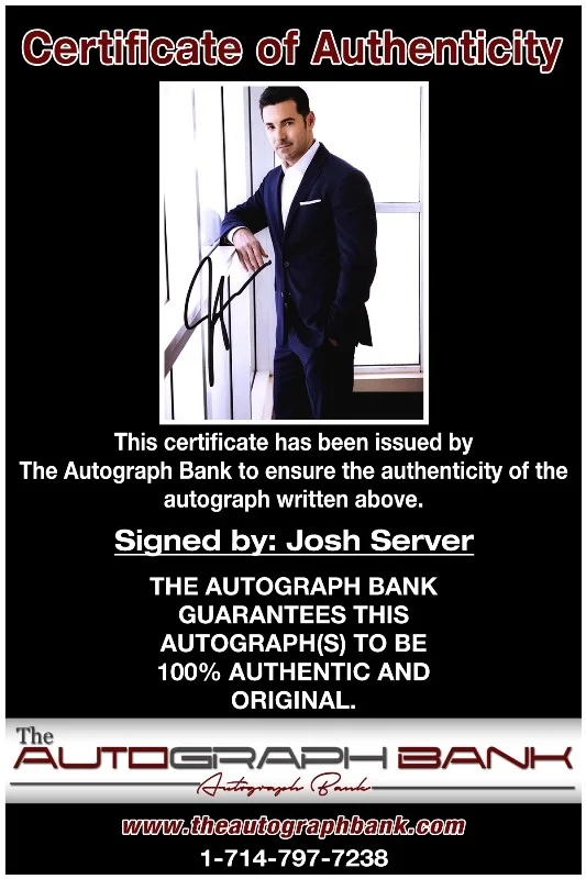 Josh Server — Josh Server authentic signed celebrity 8x10 photo W/Cert Autographed 51816j1, изображение 2