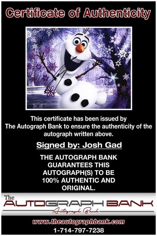 Josh Gad — Josh Gad authentic signed celebrity 8x10 photo W/Certificate Autographed (B0004), изображение 2