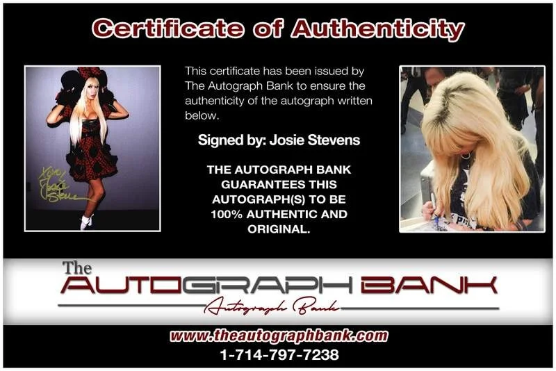 Josie Stevens — Josie Stevens authentic signed model 8x10 photo W/Cert Autographed A0007, image 2