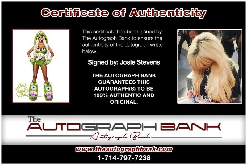 Josie Stevens — Josie Stevens authentic signed model 8x10 photo W/Cert Autographed A0005, image 2