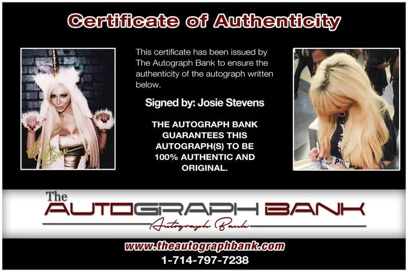Josie Stevens — Josie Stevens authentic signed model 8x10 photo W/Cert Autographed A0019, image 2