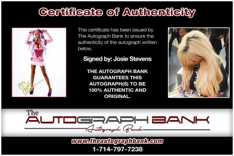 Josie Stevens — Josie Stevens authentic signed model 8x10 photo W/Cert Autographed A0012, image 2