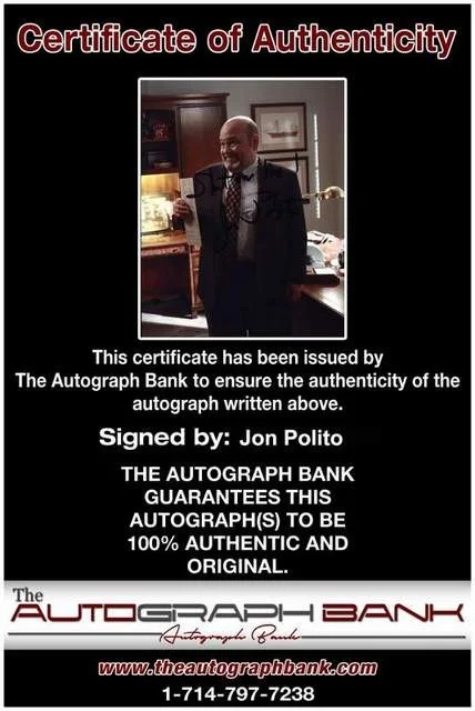 Jon Polito — Jon Polito authentic signed celebrity 8x10 photo W/Cert Autographed (B0368), изображение 2