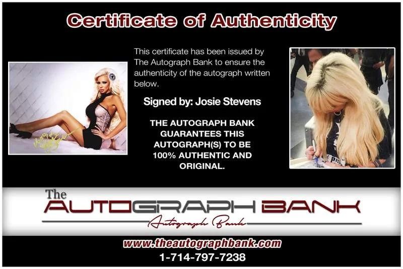 Josie Stevens — Josie Stevens authentic signed model 8x10 photo W/Cert Autographed A0008, image 2