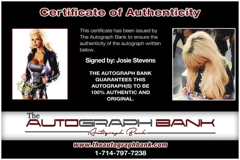Josie Stevens — Josie Stevens authentic signed model 8x10 photo W/Cert Autographed A0001, image 2