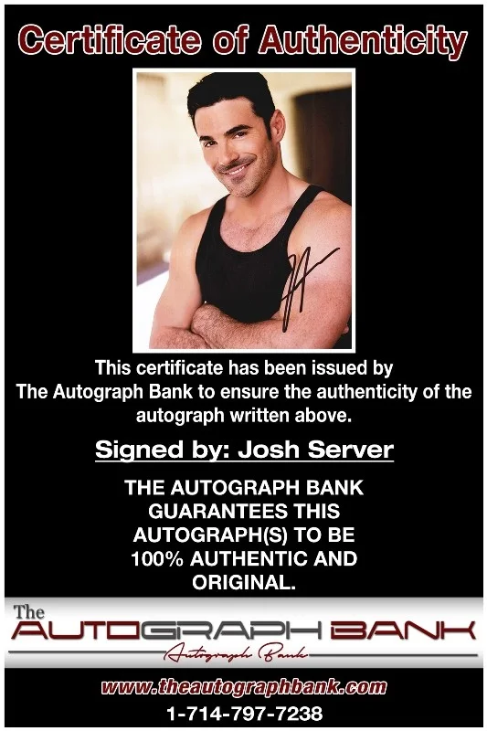 Josh Server — Josh Server authentic signed celebrity 8x10 photo W/Cert Autographed 51816g1, изображение 2