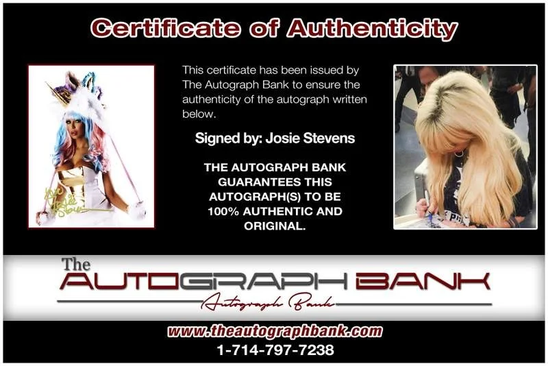 Josie Stevens — Josie Stevens authentic signed model 8x10 photo W/Cert Autographed A0004, image 2