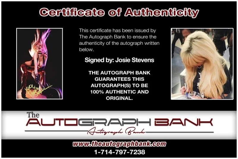 Josie Stevens — Josie Stevens authentic signed model 8x10 photo W/Cert Autographed A0009, image 2