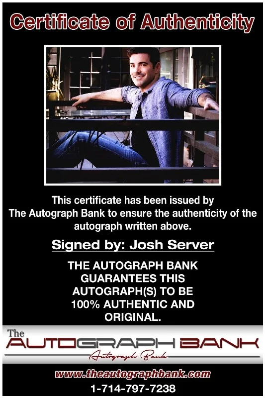 Josh Server — Josh Server authentic signed celebrity 8x10 photo W/Cert Autographed 51816c1, изображение 2