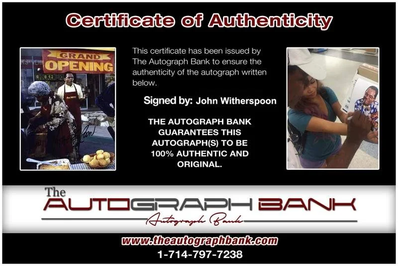 John Witherspoon — John Witherspoon signed celebrity 8x10 photo W/Certificate (A000012), изображение 2