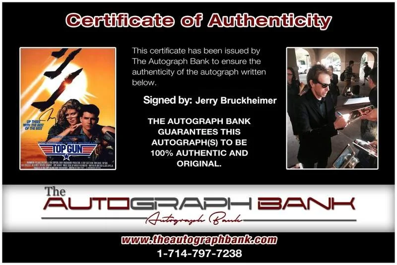 Jerry Bruckheimer — Jerry Bruckheimer signed celebrity 8x10 photo W/Cert Autograph 0309, изображение 2