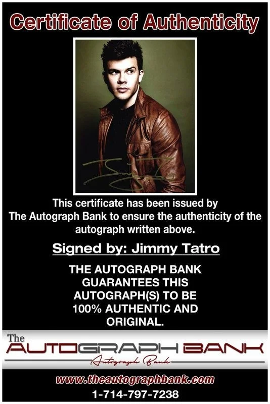 Jimmy Tatro — Jimmy Tatro authentic signed celebrity 8x10 photo W/Cert Autographed D1, изображение 2