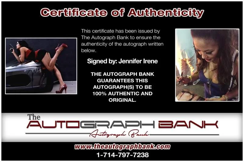 Jennifer Irene — Jennifer Irene authentic signed model 8x10 photo W/Cert Autographed A0003, изображение 2