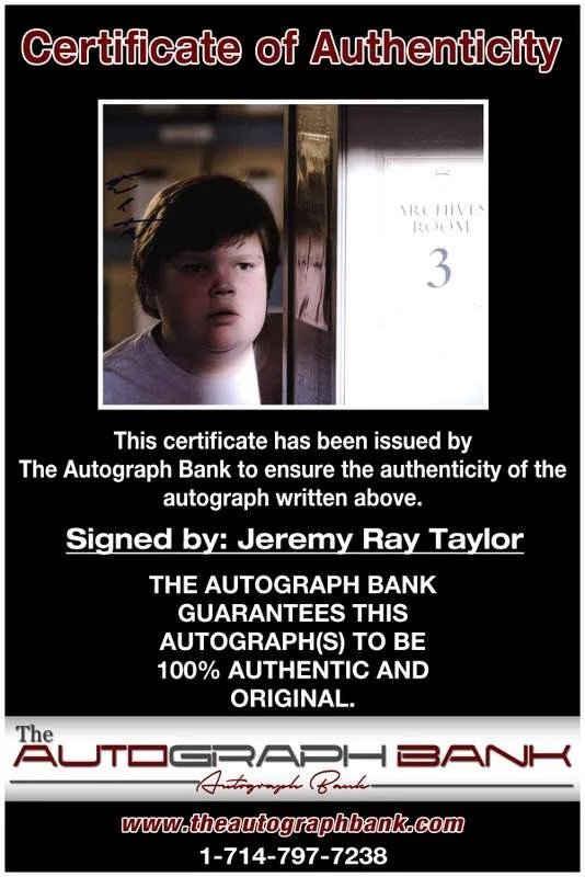 Jeremy Ray Taylor — Jeremy Ray Taylor authentic signed celebrity 8x10 W/Cert Autographed A0008, image 2