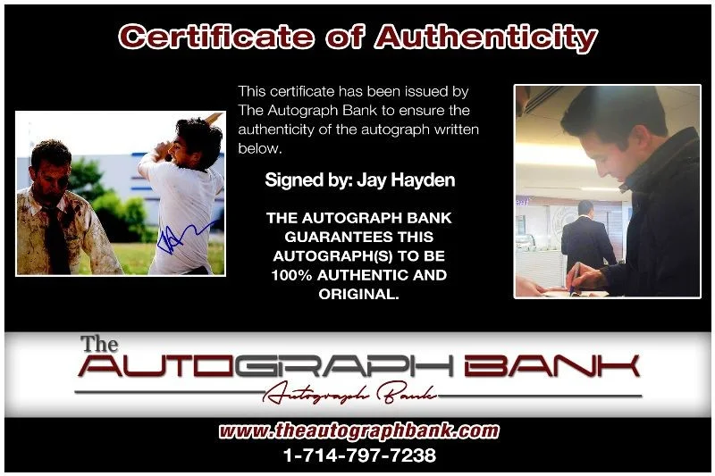 Jay Hayden — Jay Hayden authentic signed celebrity 8x10 photo W/Cert Autographed 2716b, image 2