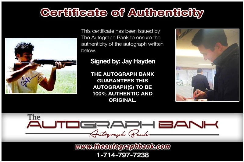 Jay Hayden — Jay Hayden authentic signed celebrity 8x10 photo W/Cert Autographed 2716m, изображение 2