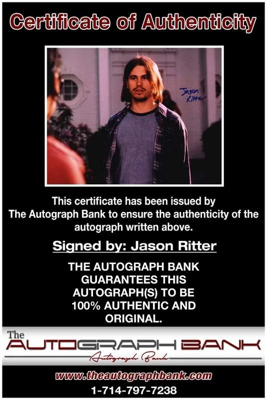 Jason Ritter — Jason Ritter authentic signed celebrity 8x10 W/Certificate Autographed (A0011), изображение 2