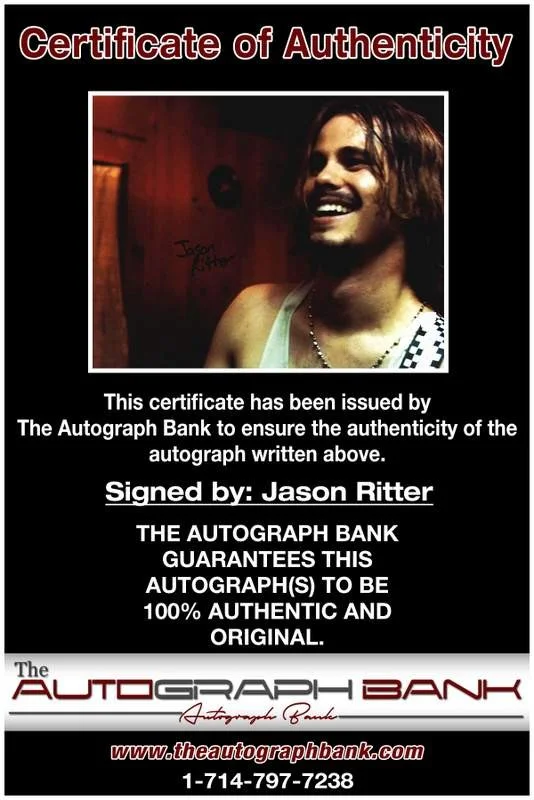 Jason Ritter — Jason Ritter authentic signed celebrity 8x10 W/Certificate Autographed (A0009), image 2