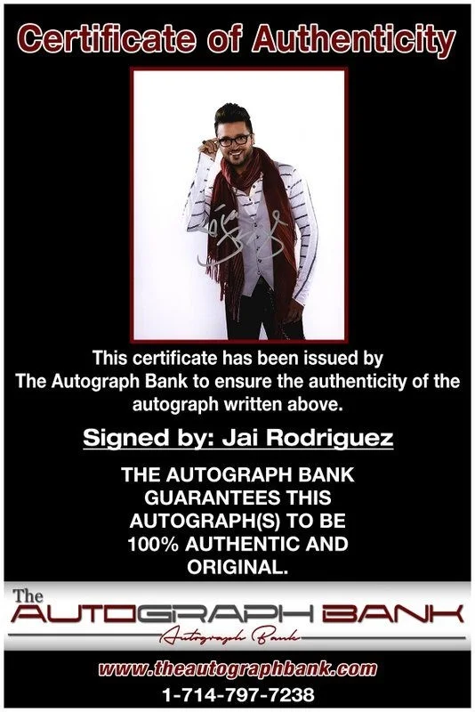 Jai Rodriguez — Jai Rodriguez authentic signed celebrity 8x10 photo W/Cert Autographed D13, изображение 2