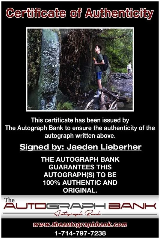 Jaeden Lieberher — Jaeden Lieberher authentic signed celebrity 8x10 W/Cert Autographed A0003, image 2