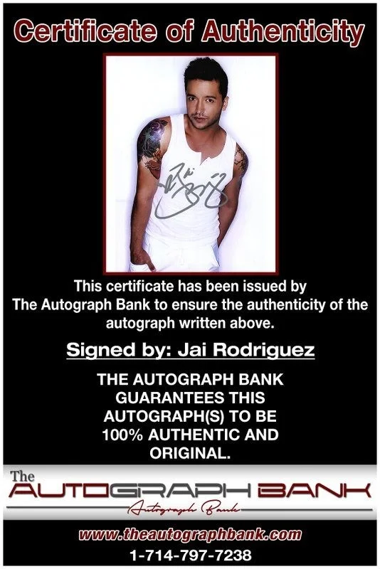 Jai Rodriguez — Jai Rodriguez authentic signed celebrity 8x10 photo W/Cert Autographed D2, изображение 2