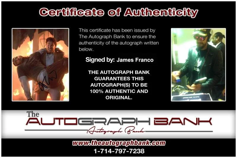 James Franco — James Franco signed celebrity 8x10 photo W/Certificate (A00247), image 2