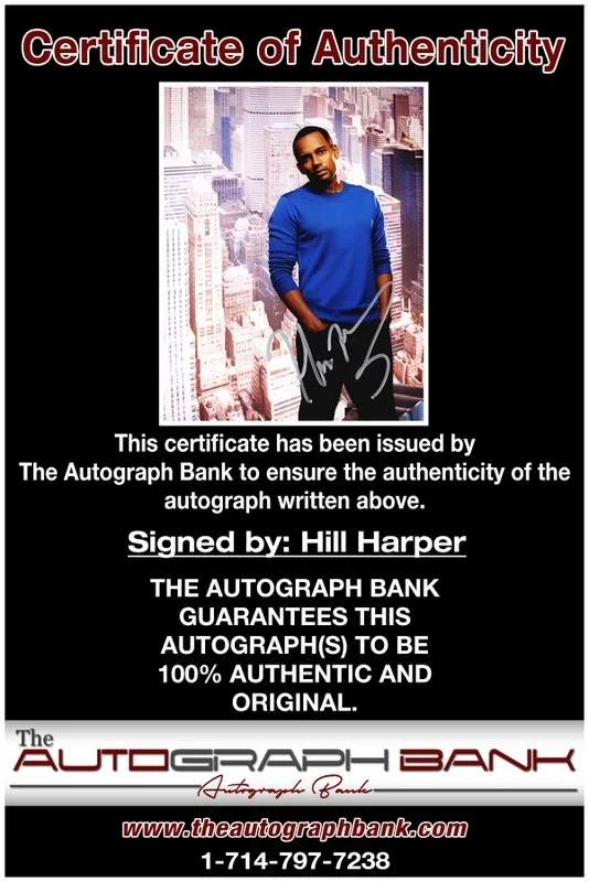 Hill Harper — Hill Harper authentic signed celebrity 8x10 W/Certificate Autographed (A0002), image 2