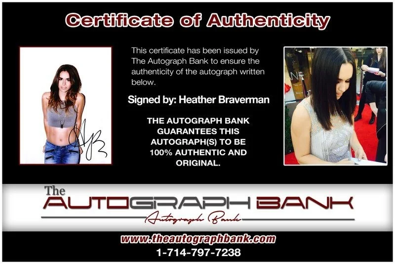Heather Braverman — Heather Braverman authentic signed celebrity 8x10 photo W/Cert Autographed D4, image 2
